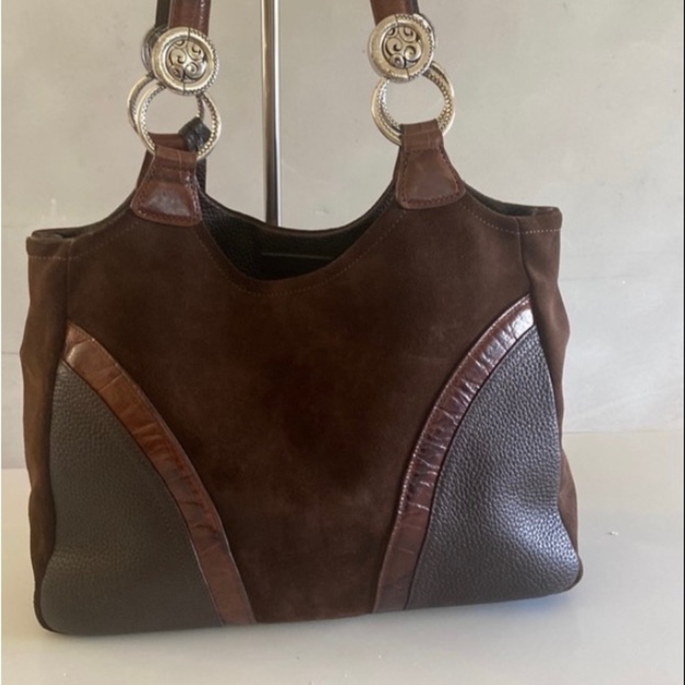 Brighton Brown Leather and Suede Bag - Picture 13 of 14